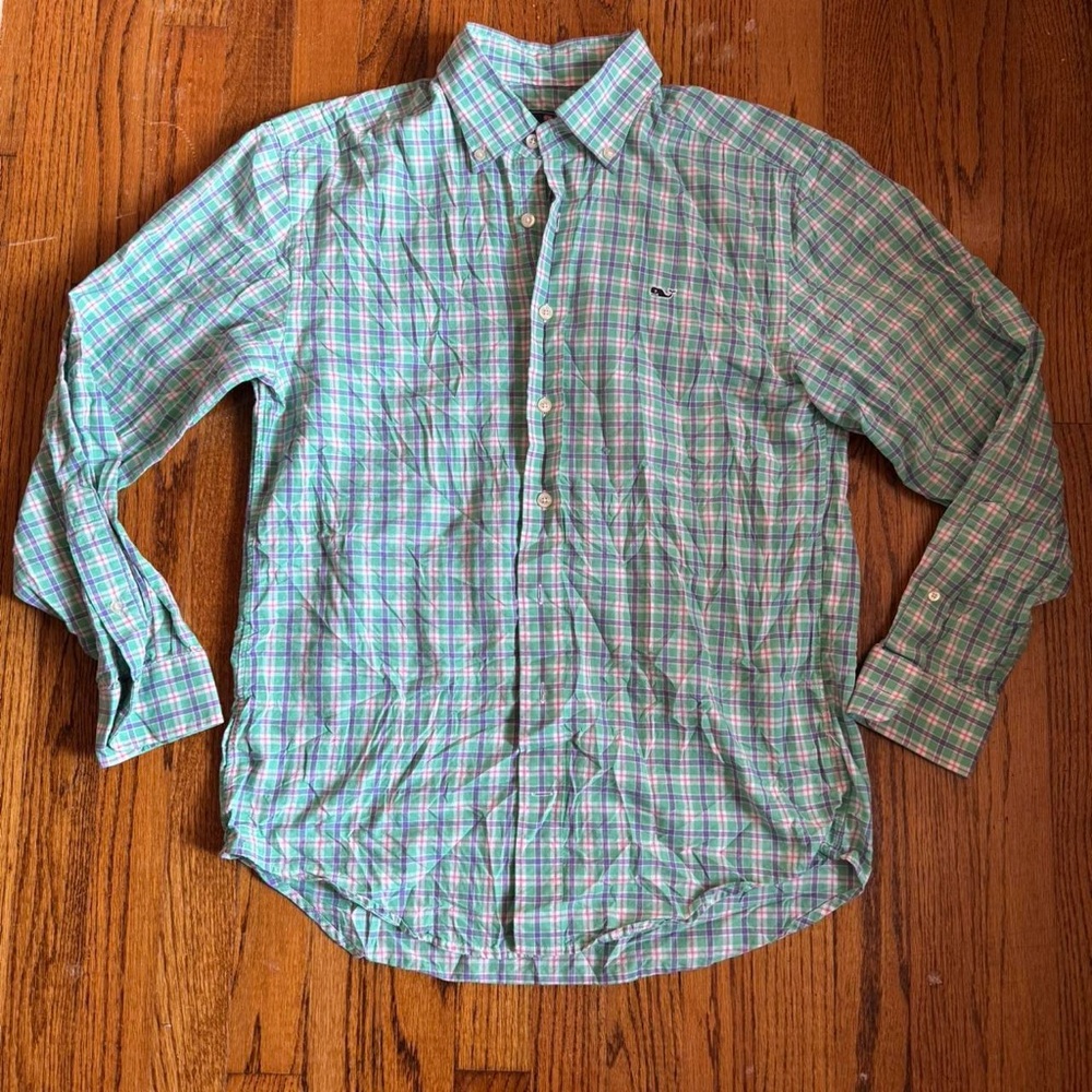 Vineyard Vines Plaid Whale Shirt